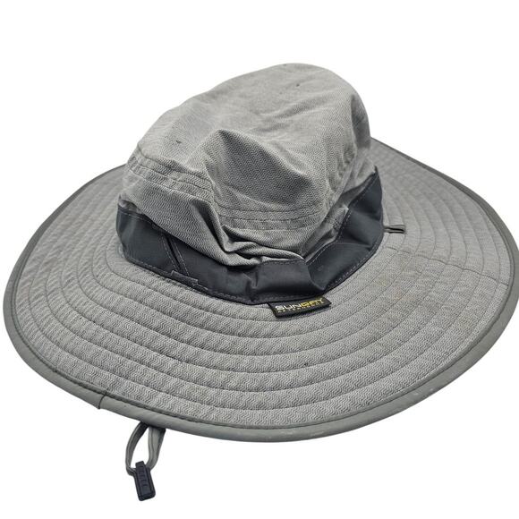 Sunday Afternoons Adujstable UPF Sun Hat Gray Wide Brim - Picture 1 of 4